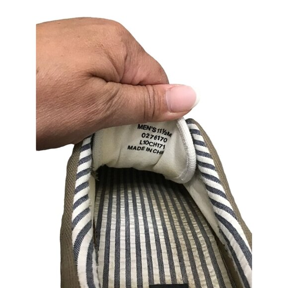 SPERRY- MENS TAN TOP SIDER SLIP ON LACELESS SNEAKER SHOE SIZE 11.5 - Picture 7 of 8